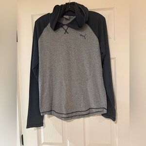 Puma Two-Tone Gray Long Sleeve Active  Pullover Men’s Small